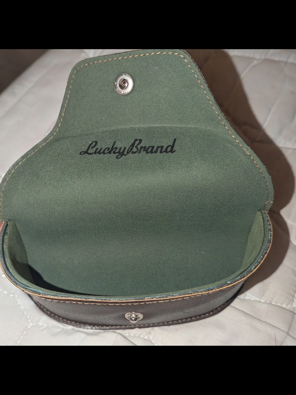 Lucky Brand Leather Sunglasses Case
